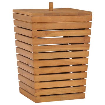 vidaXL Wasmand 30x30x45 cm massief teakhout, Verzenden, Nieuw