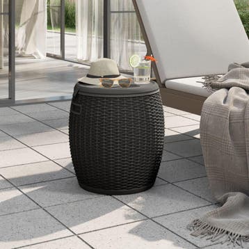 vidaXL Tuinbox 4-in-1 polypropeen zwart, Tuin en Terras, Bergingen en Tuinkasten, Verzenden, Nieuw
