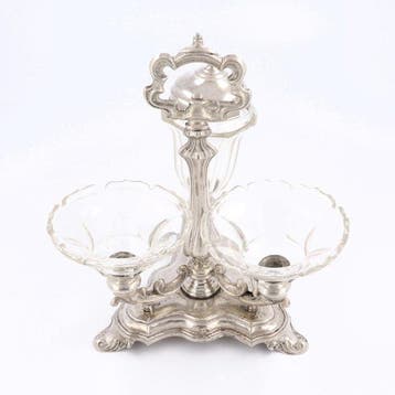 19e eeuw - Cruet set - Olie-en-azijnstelletje - .925 zilver