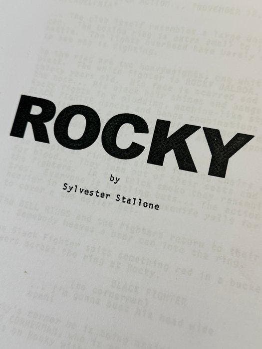Rocky - Master Script - Sylvester Stallone - United Artists, Collections, Cinéma & Télévision