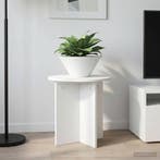 vidaXL Plantenstand 2 pcs Wit Ø40 x 40 cm Bewerkt hout, Verzenden, Nieuw