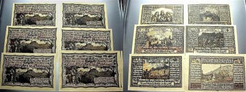 5 Pf + 10 Pf + 3 x 50 Pf + 3 Mark 1918 (1922) duitse Seri..., Postzegels en Munten, Verzenden