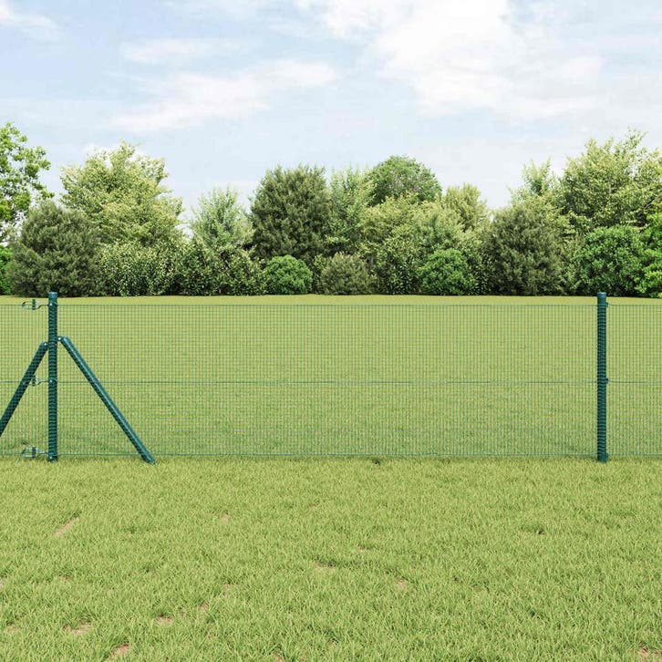 vidaXL Gelast draadhek Groen, Jardin & Terrasse, Clôtures de jardin, Envoi