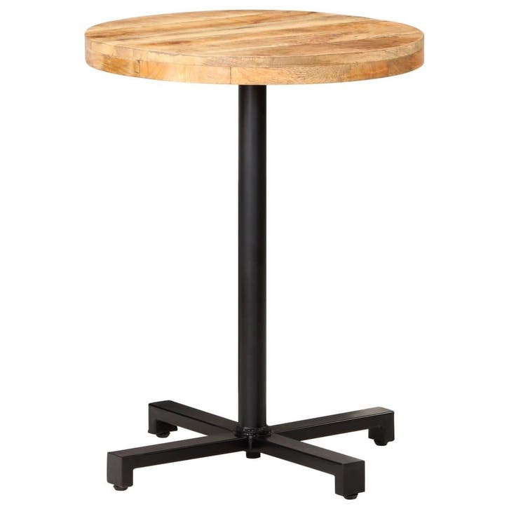 vidaXL Bistrotafel rond Ø60x75 cm ruw mangohout, Maison & Meubles, Tables | Tables à manger, Envoi