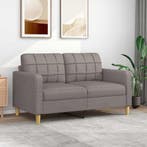 vidaXL Tweezitsbank / zetel 140 cm stof taupe, Verzenden, Nieuw