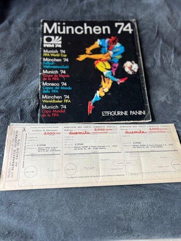 1974 Panini original Panini order form from 1974, still, Nieuw
