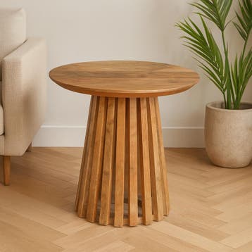 Salontafel Mangohout Rond Zara Medium, Maison & Meubles, Verzenden