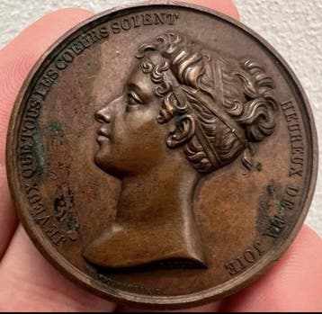 Italië. Ferdinando II di Borbone, 1830-1859. Medaglia 1831, Timbres & Monnaies