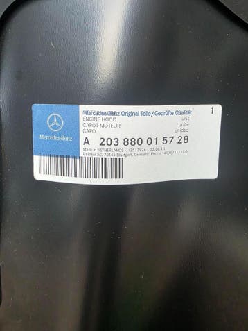 Capot Mercedes C-Class W203 2000 -2007 Neuf, Mercedes-Benz, Capot moteur, Avant, Ophalen