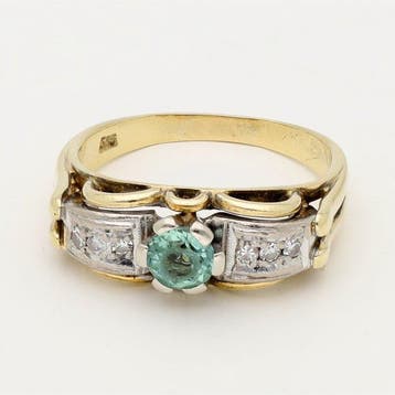 Bague - 14 carats Or jaune - Diamant - Apatiet