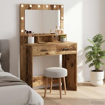 vidaXL Kaptafel Oudhout 79 x 41 x 135 cm Bewerkt hout, Verzenden