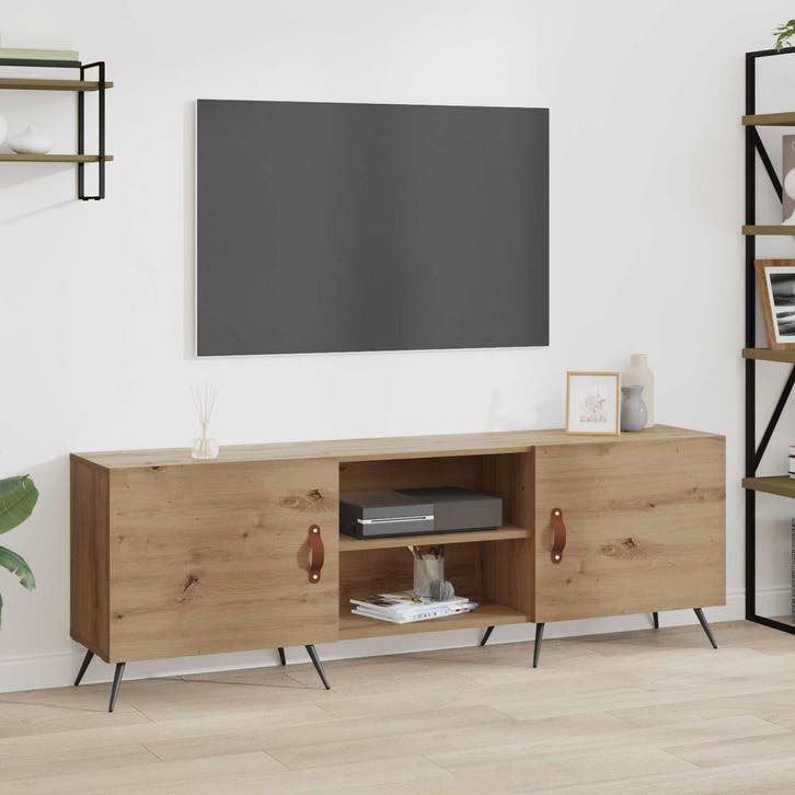 vidaXL TV Kast 150 x 30 x 50 cm artisanaal eikenkleurig, Maison & Meubles, Armoires | Mobilier de télévision, Envoi