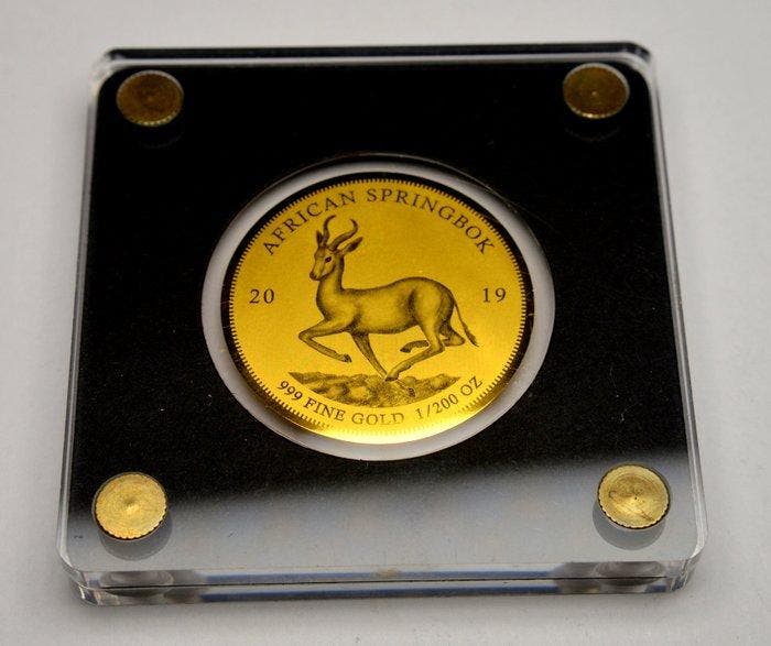 Tsjaad. 5000 Francs 2019 Krugerrand Springbok - 1/200oz, Postzegels en Munten, Munten | Europa | Niet-Euromunten
