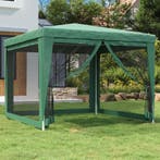 vidaXL Partytent met 4 mesh zijwanden 3x3 m HDPE groen, Tuin en Terras, Partytenten, Verzenden, Nieuw