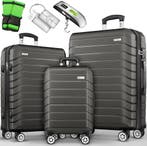 Kofferset - 3 delig - Trolley - Reiskoffer set - Antraciet -, Verzenden, Nieuw