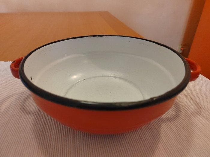 Bord (9) - Metaal - Vintage emaille-servies, Antiek en Kunst, Antiek | Keukengerei