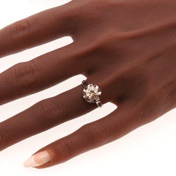 Ring - 18 karaat Witgoud - 1.13ct. tw. Diamant (Natuurlijk