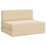 vidaXL Opvouwbare Sofa Bed Matras Crèmekleurig 100 x 80 x 60, Verzenden, Nieuw