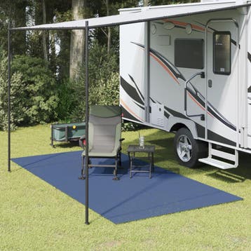 vidaXL Tenttapijt 4x2 m blauw, Verzenden