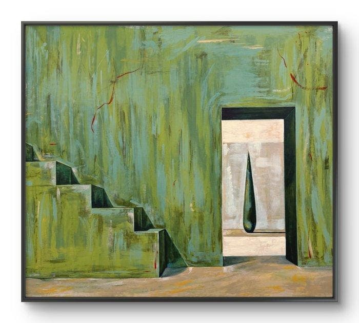 Marcel Mendez - Territorio verde -XL- ( No reserve ), Antiek en Kunst, Kunst | Schilderijen | Modern