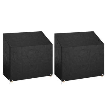 vidaXL Tuinbankhoezen 2 st 8 oogjes 130x70x70/88 cm, Tuin en Terras, Verzenden, Nieuw