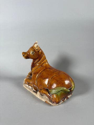 Chinois ancien, empire unifié des Tang Terre cuite Camel -, Collections