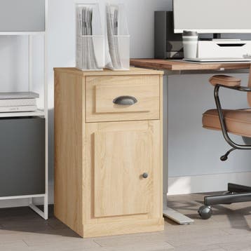 vidaXL Bijzetkast met lade 40x50x75 cm bewerkt hout sonoma, Verzenden