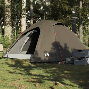 vidaXL Koepeltent 4-persoons waterdicht bruin, Verzenden
