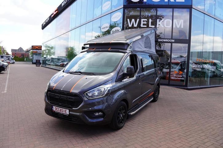 Westfalia Nugget 4p. op Ford met hefdak en sanitair 64638, Caravans en Kamperen, Mobilhomes, Cassettetoilet, Handgeschakeld, Treinzit