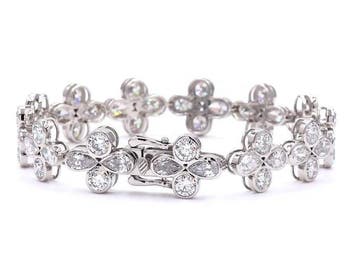 Armband Platina - 13.62ct. tw. Diamant (Lab-grown), Nieuw