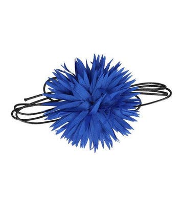 Haarband Bloem - Veter - Striklint - Blauw