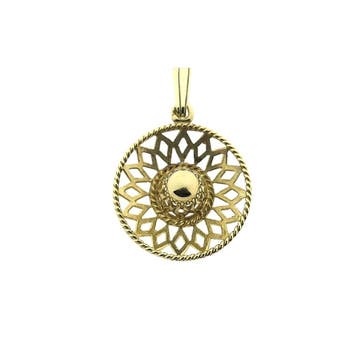 Gouden hanger van een sombrero (Hanger of bedel), Ophalen of Verzenden, Gebruikt, Goud, Overige merken