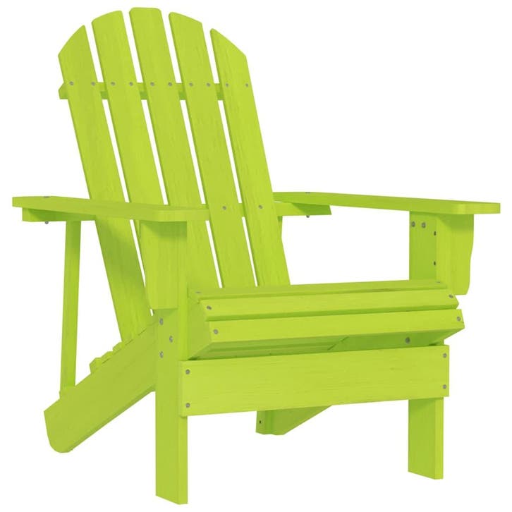 vidaXL Tuinstoel Adirondack massief vurenhout groen, Jardin & Terrasse, Chaises de jardin, Envoi