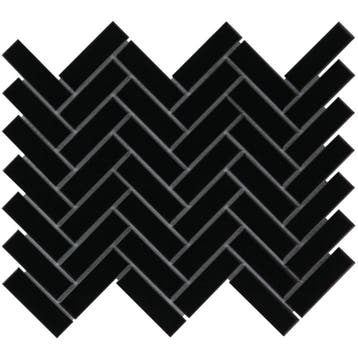 Wand Mozaïek Tegels Factory Keramiek Visgraat Zwart - Mat.., Nieuw, Ophalen of Verzenden, 20 tot 40 cm, 10 m² of meer