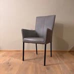 Leren eetkamerstoel Daily met armleuning - Granada Steel, Huis en Inrichting, Stoelen, Nieuw, Leer, Ophalen of Verzenden, Eén
