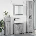 vidaXL Badkamermeubel Set met lade 4 pcs Grijs Sonoma, Verzenden, Nieuw