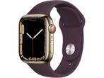 Apple Watch Series 7 - Smartwatch - 41mm GPS + 4G - Goud, Handtassen en Accessoires, Smartwatches, Verzenden, Zo goed als nieuw