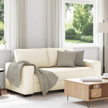vidaXL 2-zitsbank / zetel 180x77x82 cm linnen, Huis en Inrichting, Zetels | Zetels, Verzenden, Nieuw