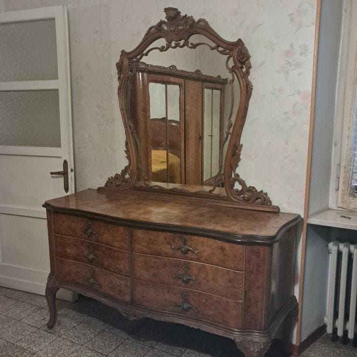 Artigianato - Ladekast - Knoesthout - Chippendale-stijl, Antiek en Kunst, Antiek | Overige Antiek