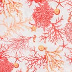 BA186 - Stof met Mediterrane koraalfantasie - Meubelstof -