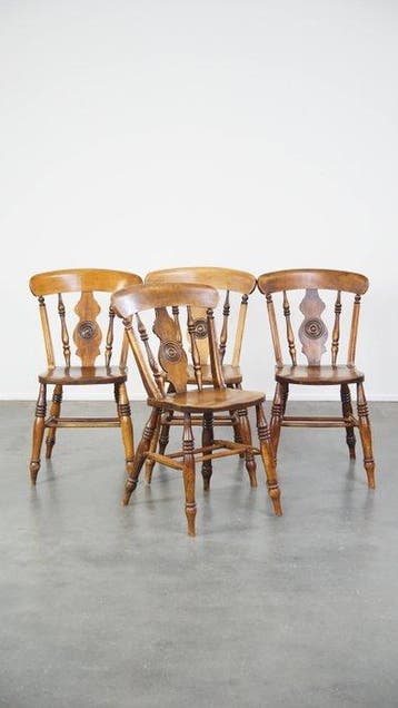 Eetkamerstoel - Hout - Antieke Engelse stoelen