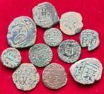 Spanje. Enrique IV - Carlos II. Lote 11 monedas 1486-1700