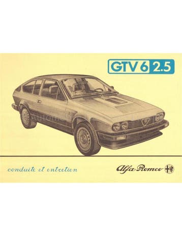 1983 ALFA ROMEO GTV6 2.5 INSTRUCTIEBOEKJE FRANS
