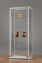 *TIP*  Luxe vitrinekast aluminium 80 cm met LED-verlichting, Ophalen of Verzenden