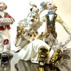 Beeldje (3) - Set van 3 Vintage clown Figuren - Capodimonte