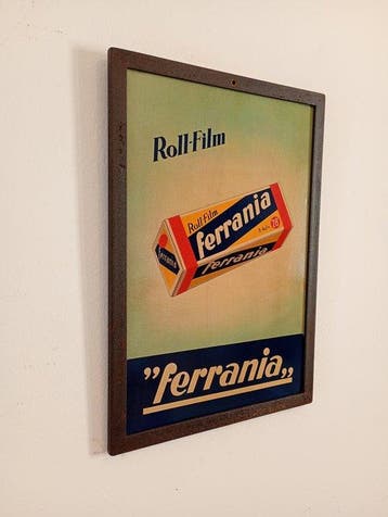 Ferrania - Reclamebord - Metaal, Nieuw