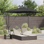 vidaXL Parasol Zwart 249 x 249 x 250 cm Polyester en, Verzenden, Nieuw