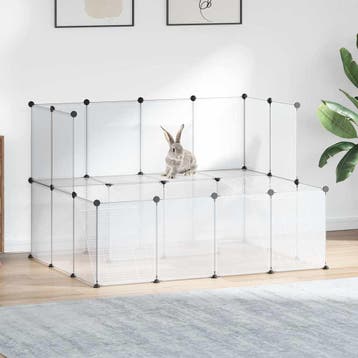 vidaXL Dierenhok klein 143x107x93 cm polypropeen en staal, Verzenden
