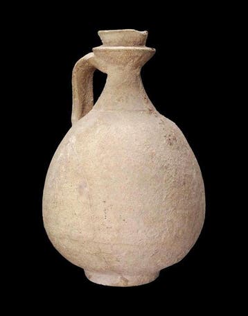 Oud-Romeins - Romeinse kruik van beige terracotta met