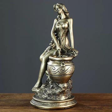 Statue, Classical Lady Sculpture - 27 cm - Résine